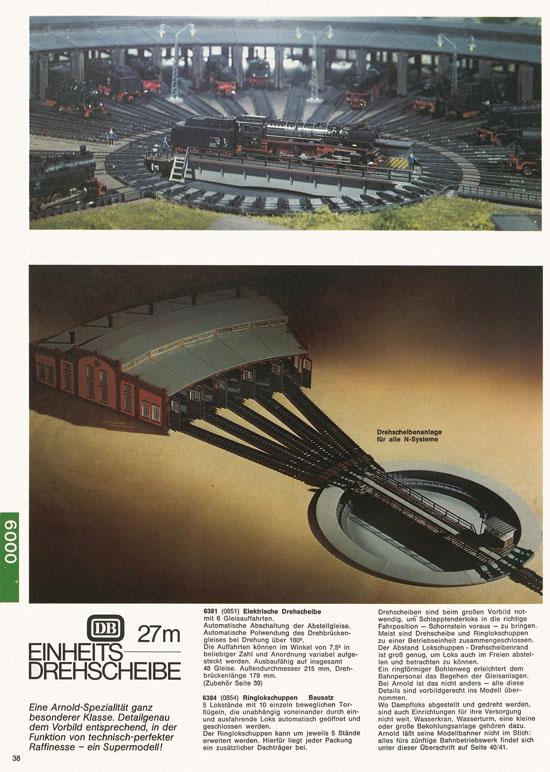 Seite 38 Arnold Katalog N-Modellbahnen 1976-1977