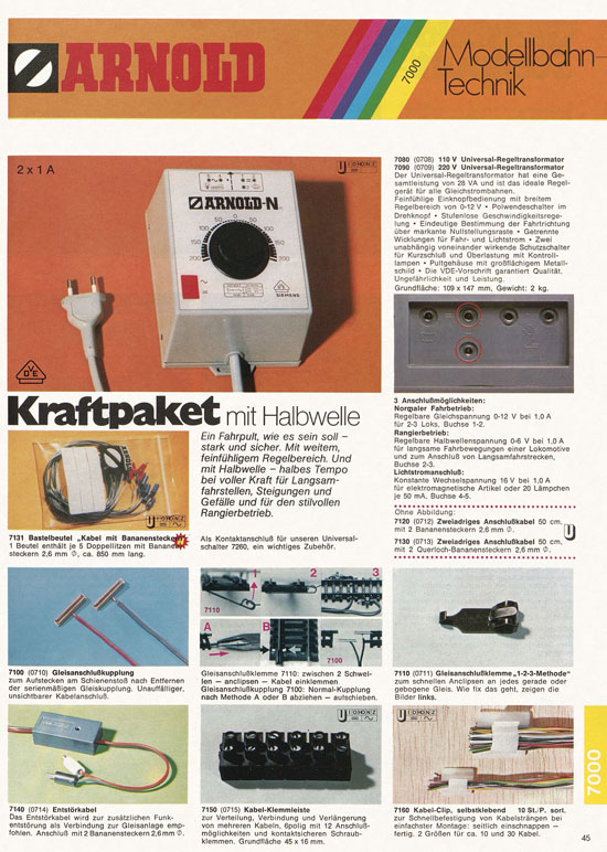 Seite 45 Arnold Katalog N-Modellbahnen 1976-1977