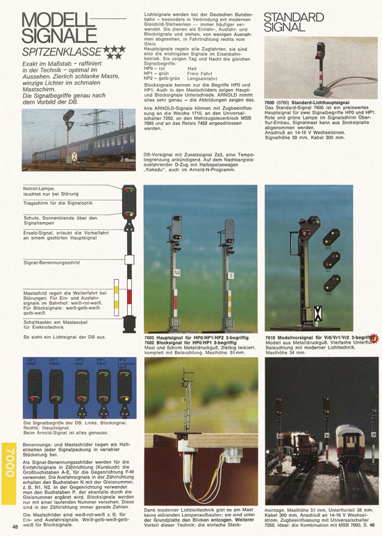 Seite 48 Arnold Katalog N-Modellbahnen 1976-1977