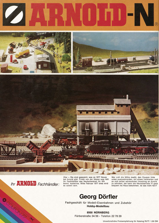 Seite 52 Arnold Katalog N-Modellbahnen 1976-1977