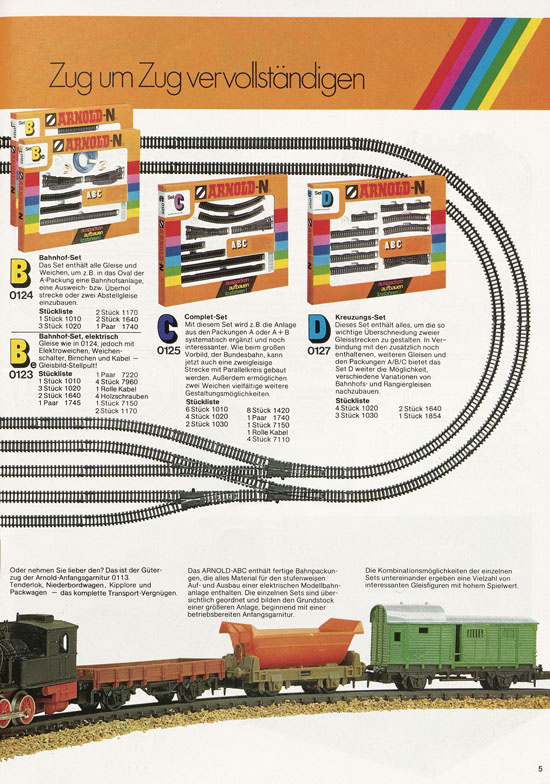 Arnold Katalog N-Modellbahnen 1977-1978