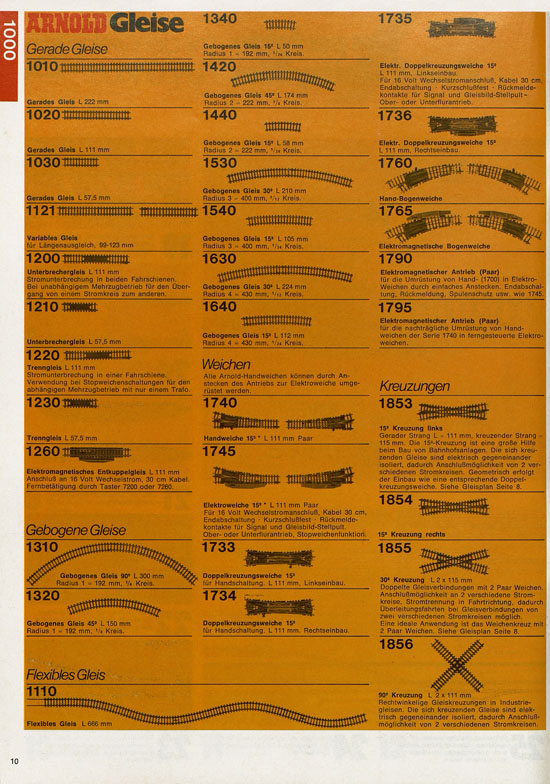 Arnold Katalog N-Modellbahnen 1977-1978