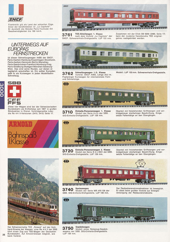 Arnold Katalog N-Modellbahnen 1977-1978