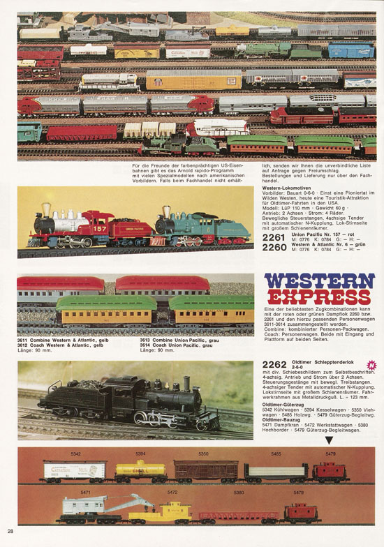 Arnold Katalog N-Modellbahnen 1977-1978