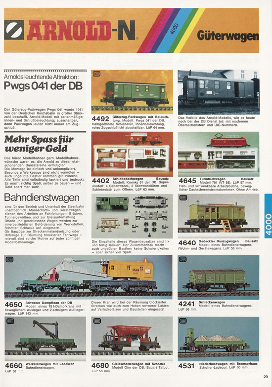 Arnold Katalog N-Modellbahnen 1977-1978