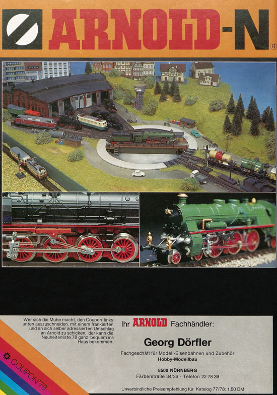 Arnold Katalog N-Modellbahnen 1977-1978