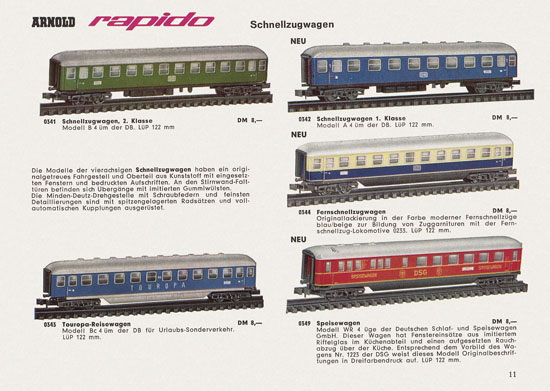 Arnold rapido Katalog 1964-1965