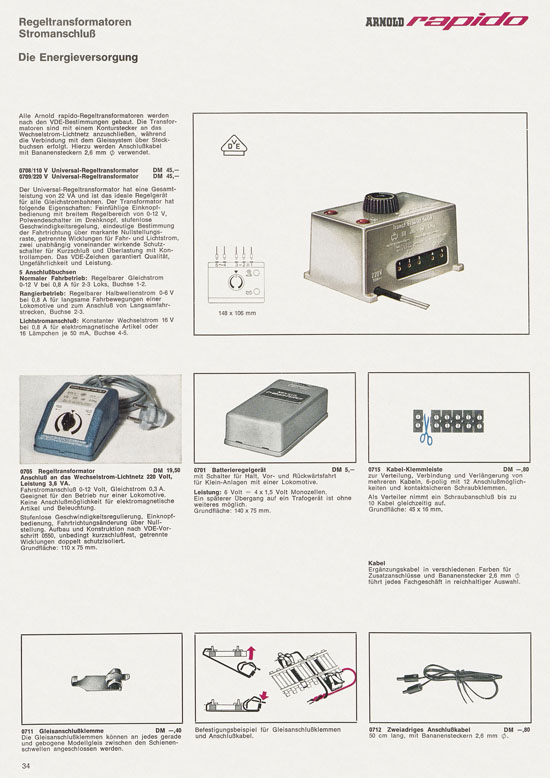 Arnold rapido Katalog 1967-1968