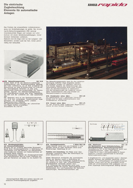 Arnold rapido Katalog 1967-1968