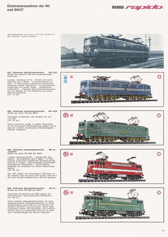 Arnold rapido Katalog 1968-1969