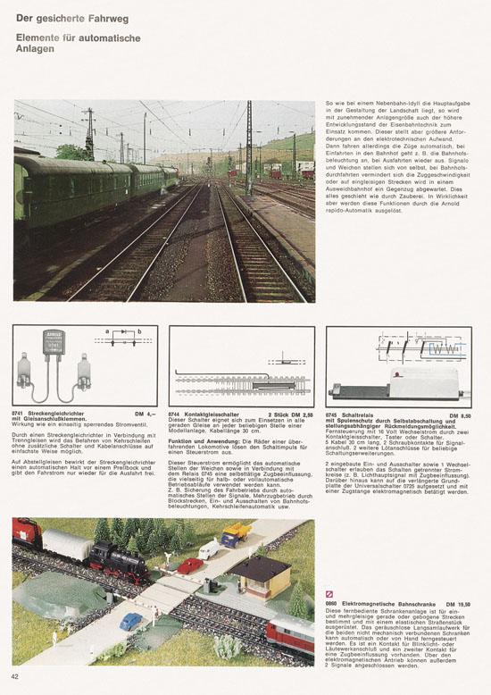 Arnold rapido Katalog 1968-1969