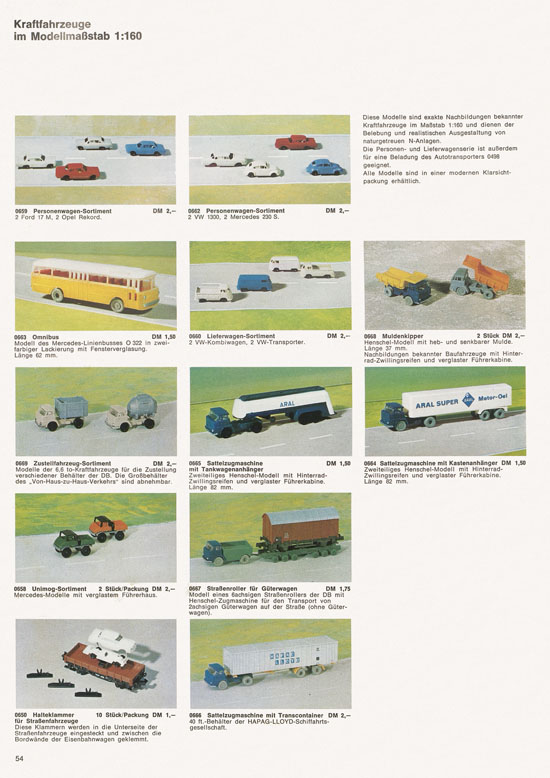 Arnold rapido Katalog 1968-1969
