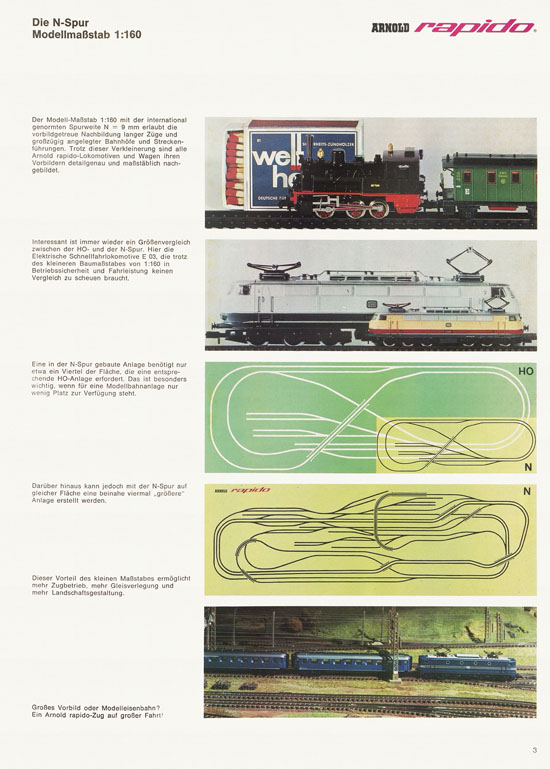 Arnold rapido Modellbahnkatalog 1969-1970