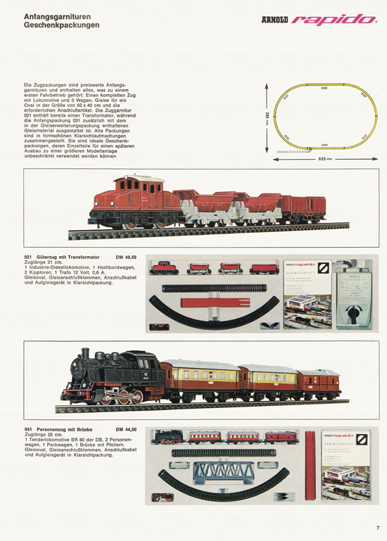 Arnold rapido Modellbahnkatalog 1969-1970