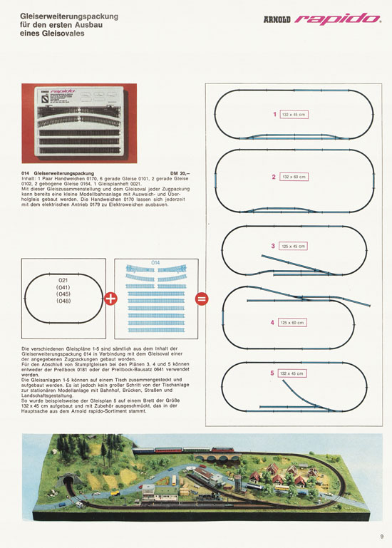 Arnold rapido Modellbahnkatalog 1969-1970