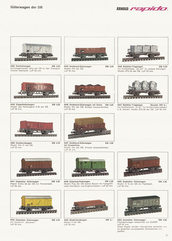 Arnold rapido Modellbahnkatalog 1969-1970