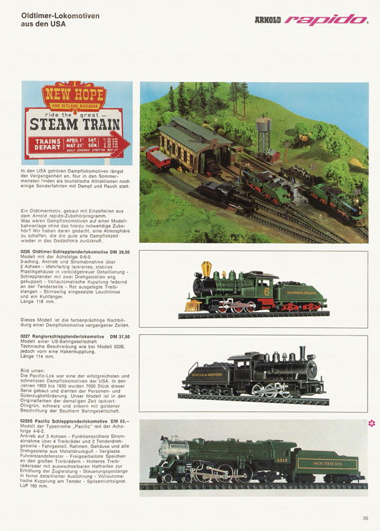 Arnold rapido Modellbahnkatalog 1969-1970