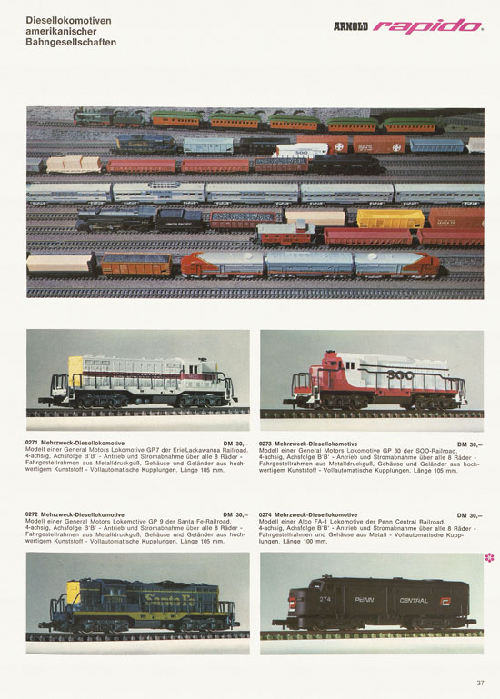 Arnold rapido Modellbahnkatalog 1969-1970