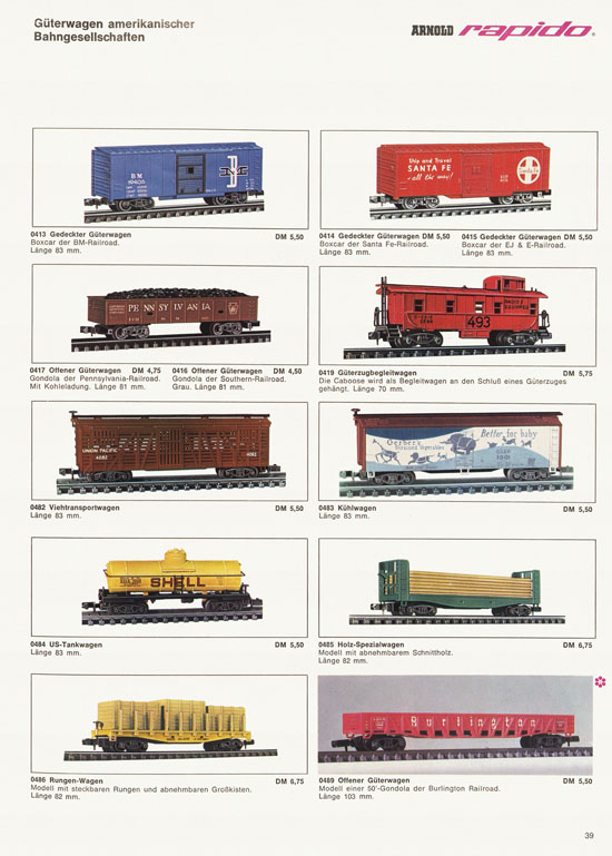 Arnold rapido Modellbahnkatalog 1969-1970