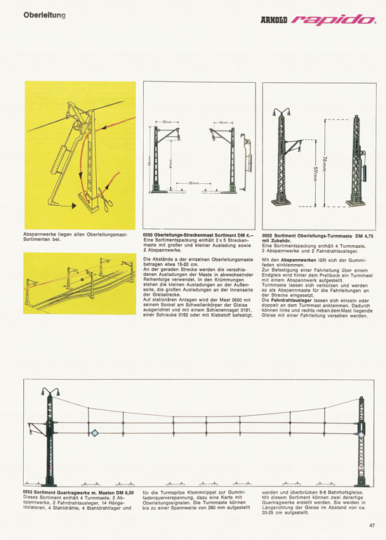 Arnold rapido Modellbahnkatalog 1969-1970