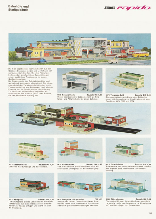 Arnold rapido Modellbahnkatalog 1969-1970