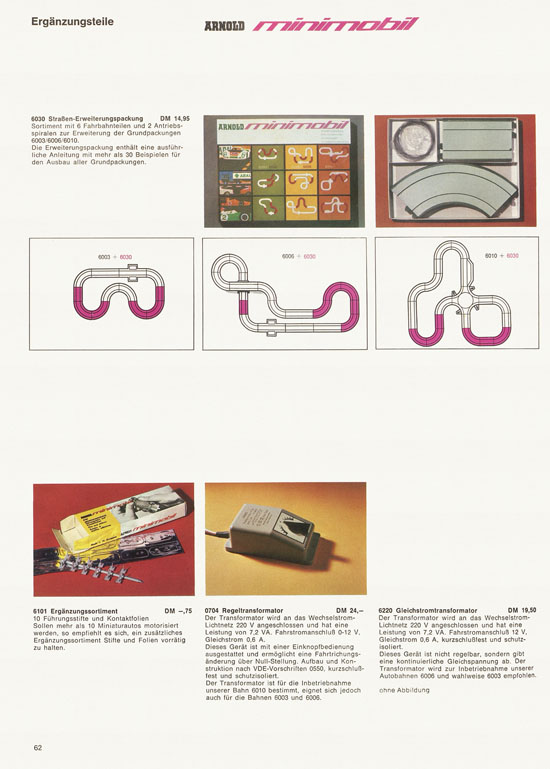 Arnold rapido Modellbahnkatalog 1969-1970