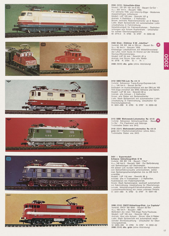 Arnold N Modelleisenbahn-Katalog 1975-1976