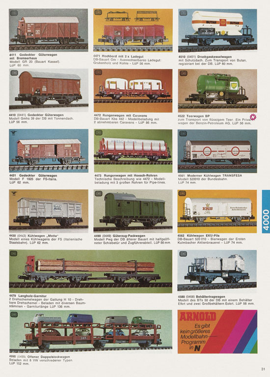 Arnold N Modelleisenbahn-Katalog 1975-1976