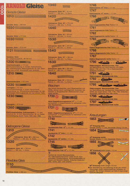 Arnold Katalog N-Modellbahnen 1978-1979