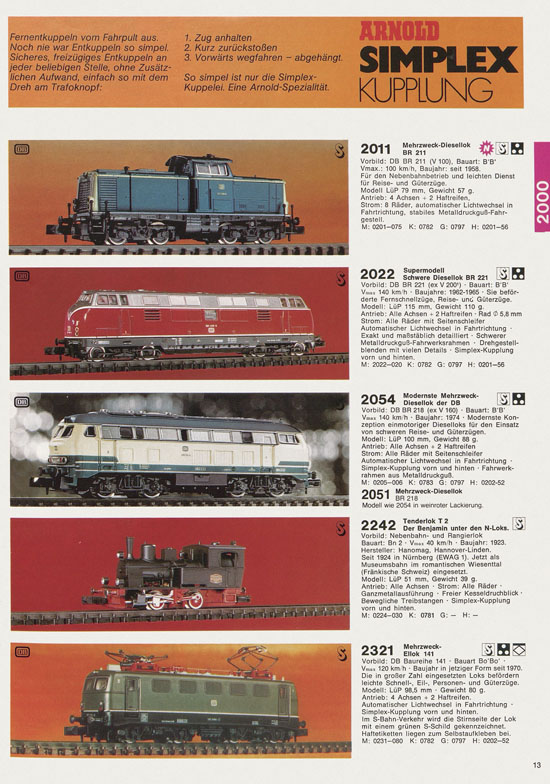 Arnold Katalog N-Modellbahnen 1978-1979