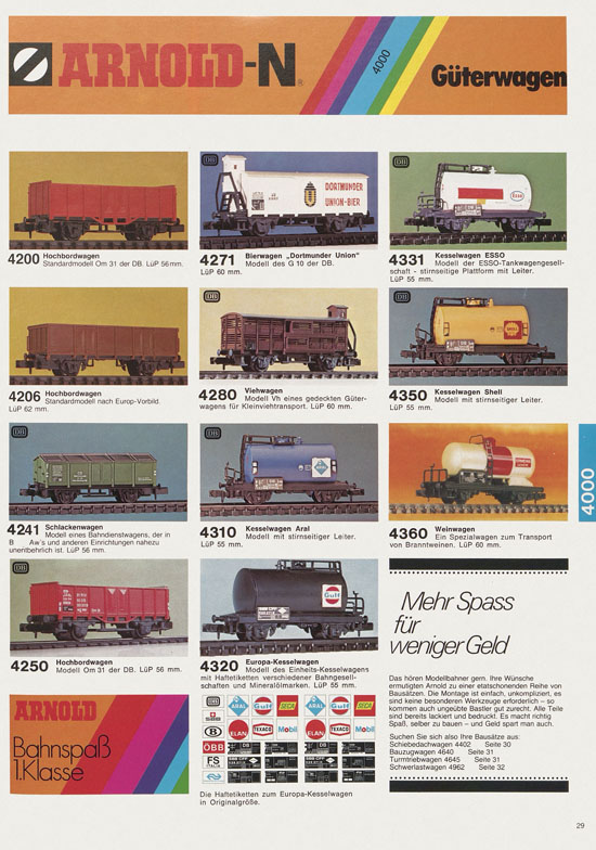 Arnold Katalog N-Modellbahnen 1978-1979