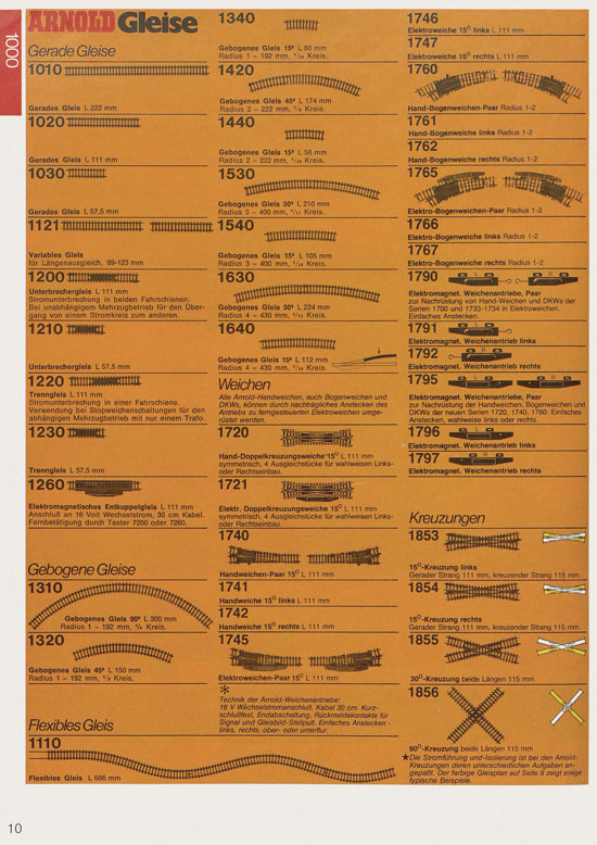 Arnold Katalog N-Modellbahnen 1979-1980