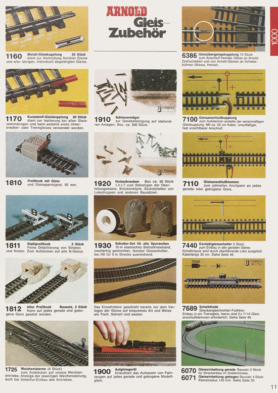 Arnold Katalog N-Modellbahnen 1979-1980