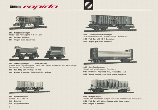 Arnold rapido Neuheiten 1968