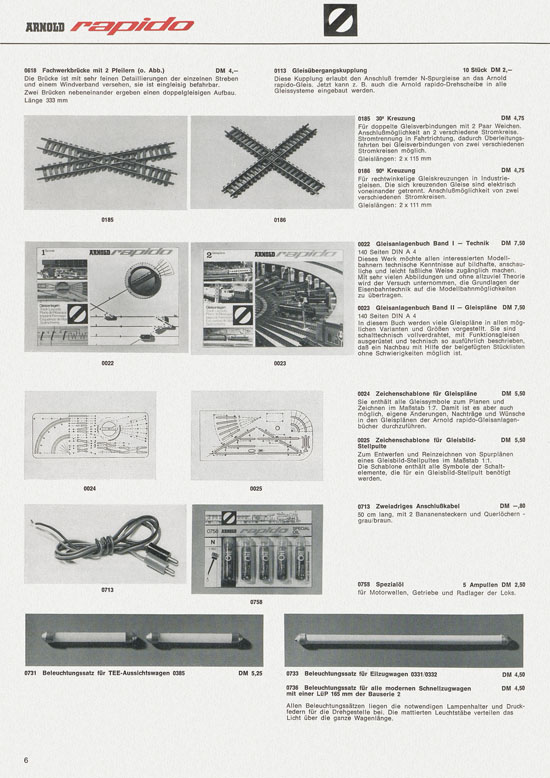 Arnold rapido Neuheiten 1970-1971