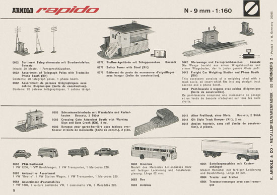 Arnold rapido Neuheiten 1965