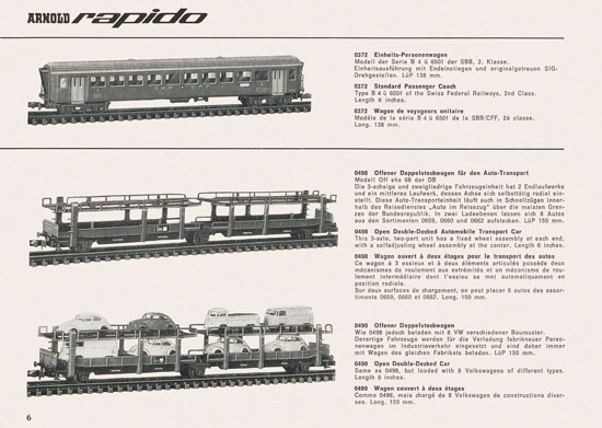 Arnold rapido Neuheiten 1966