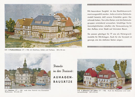 Auhagen Bausätze Katalog 1970