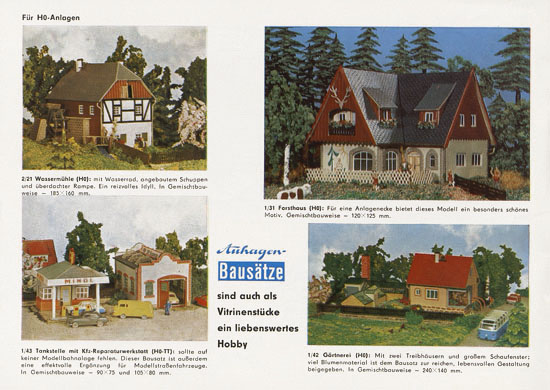 Auhagen Bausätze Katalog 1972