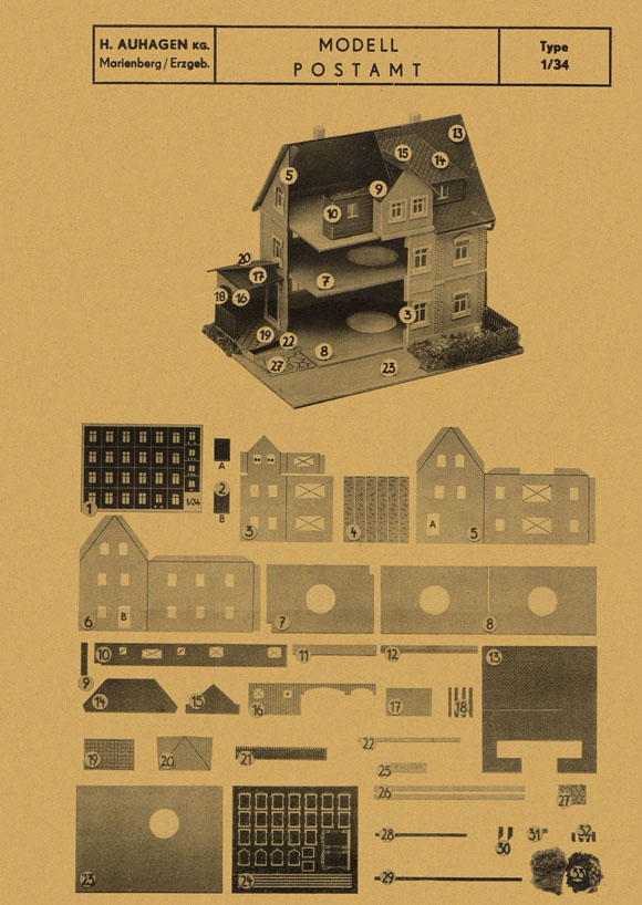 Auhagen Bauanleitung Modell Postamt Type 1/34