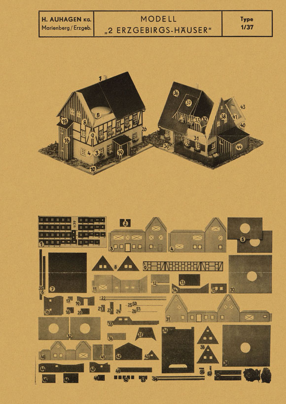 Auhagen Bauanleitung Modell 2 Erzgebirgshäuser Type 1/37