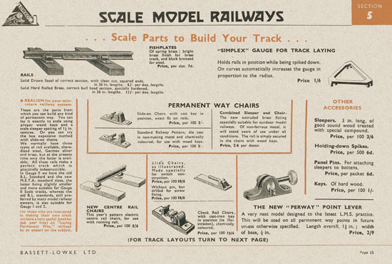 Bassett-Lowke Gauge 0 Scale Model Railways 1948