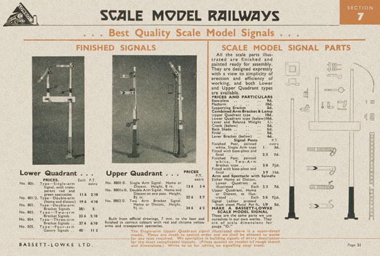 Bassett-Lowke Gauge 0 Scale Model Railways 1948