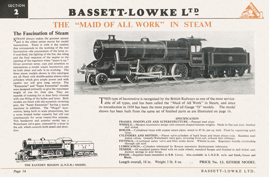 Bassett-Lowke Gauge 0 Scale Model Railways 1952