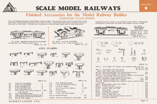 Bassett-Lowke Gauge 0 Scale Model Railways 1952