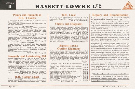 Bassett-Lowke Gauge 0 Scale Model Railways 1952