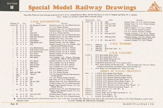 Bassett-Lowke Gauge 0 Scale Model Railways 1952