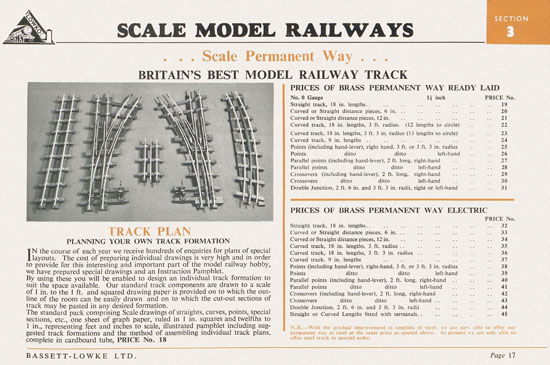 Bassett-Lowke Gauge 0 Scale Model Railways 1953