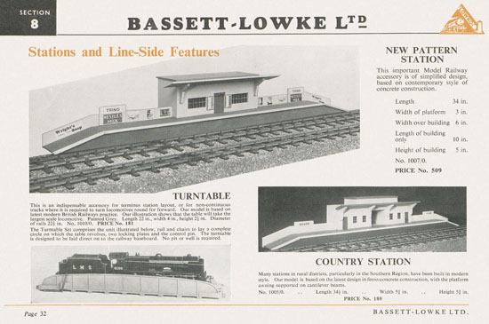 Bassett-Lowke Gauge 0 Scale Model Railways 1953