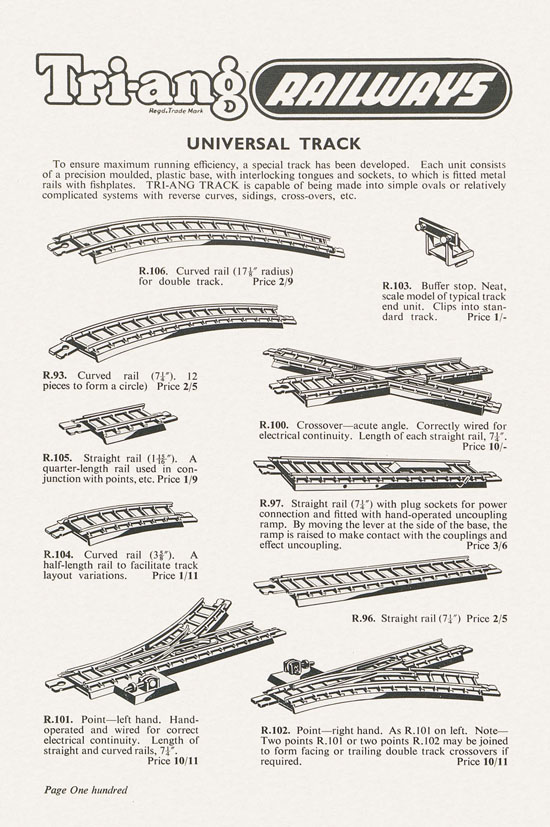 Bassett-Lowke Model Railways Gauge 0 and Gauge 00 catalog 1954